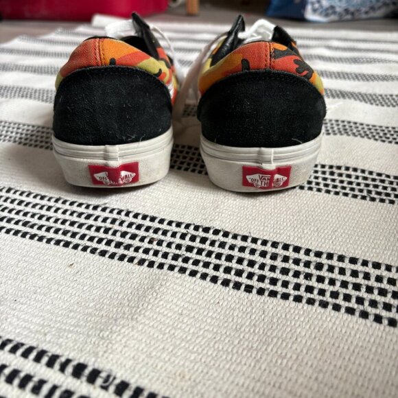 Vans Old Skool Pop Camo Mens 10 Spicy Orange & Black Skateboard Shoes - Picture 5 of 6